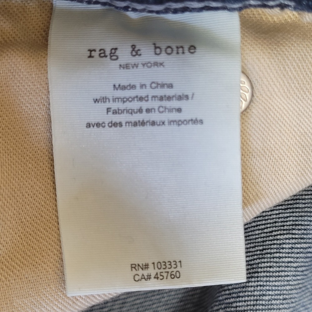 👖Rag & Bone Jeans Womens 26 Medium Wash Dre Low-Rise Slim Boyfriend Jeans 30x30 - Picture 16 of 16